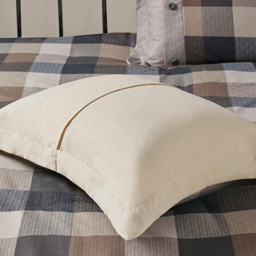 Ridge Lodge/Cabin 6 Piece Herringbone Duvet Cover Set King/Cal King Neutral Olliix.com