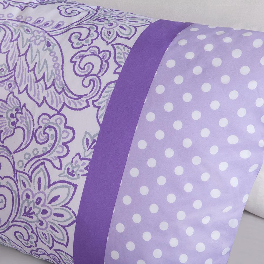 Riley Full/Queen Comforter Set Casual Purple Olliix.com