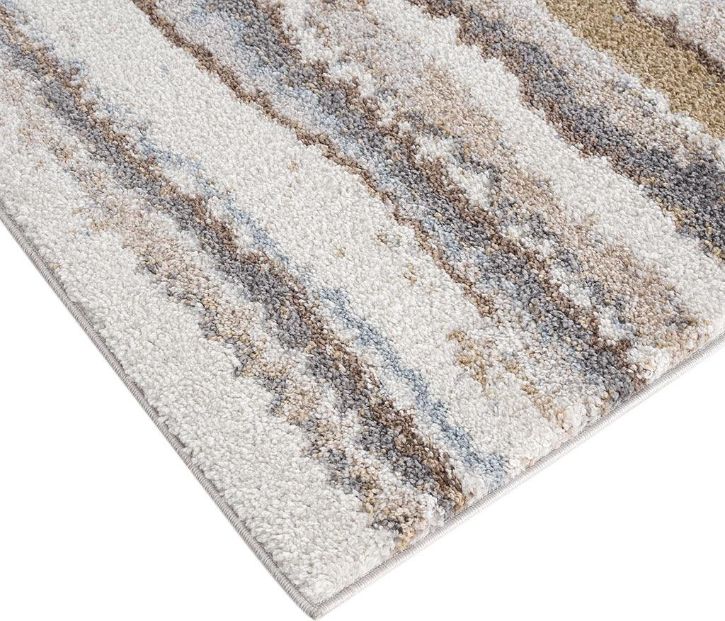 Riley Runner 2'7"x7' Area Rug Blue & Tan Olliix.com