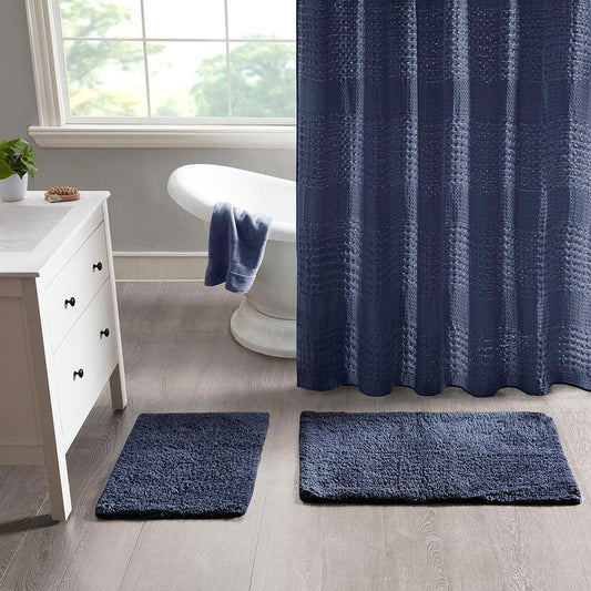 Ritzy Bath Rug Navy Olliix.com