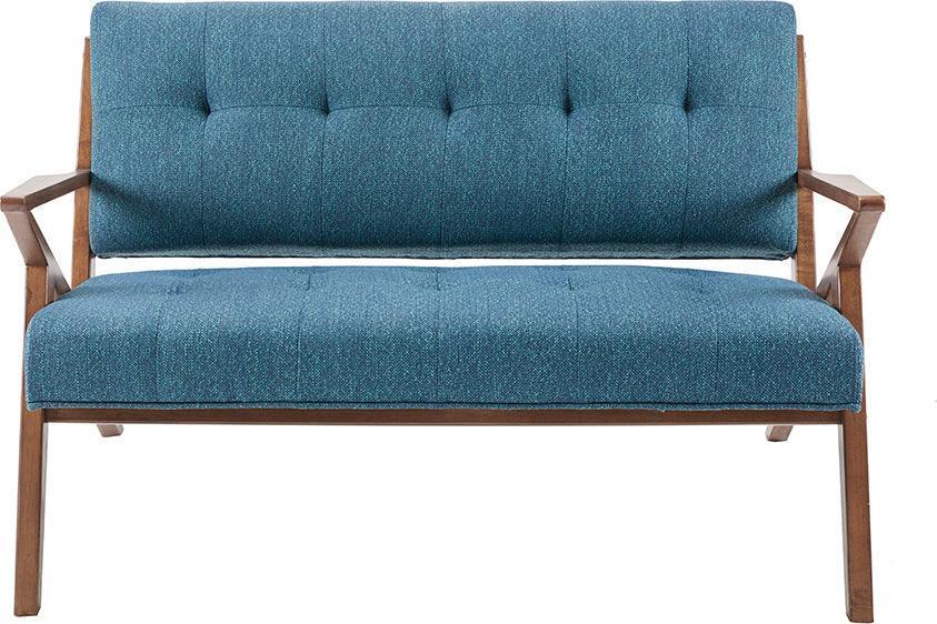 Rocket Industrial Loveseat 53.75"W x 33.5"D x 32.5"H Blue Olliix.com