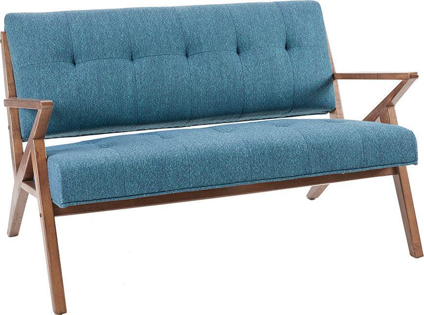 Rocket Industrial Loveseat 53.75"W x 33.5"D x 32.5"H Blue Olliix.com