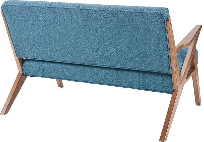 Rocket Industrial Loveseat 53.75"W x 33.5"D x 32.5"H Blue Olliix.com