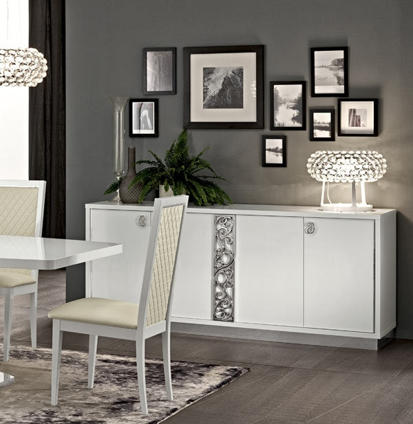 ESF Furniture - Roma 4-Door Buffet in White - ROMA4DBUFFETWHITE ESF Furniture