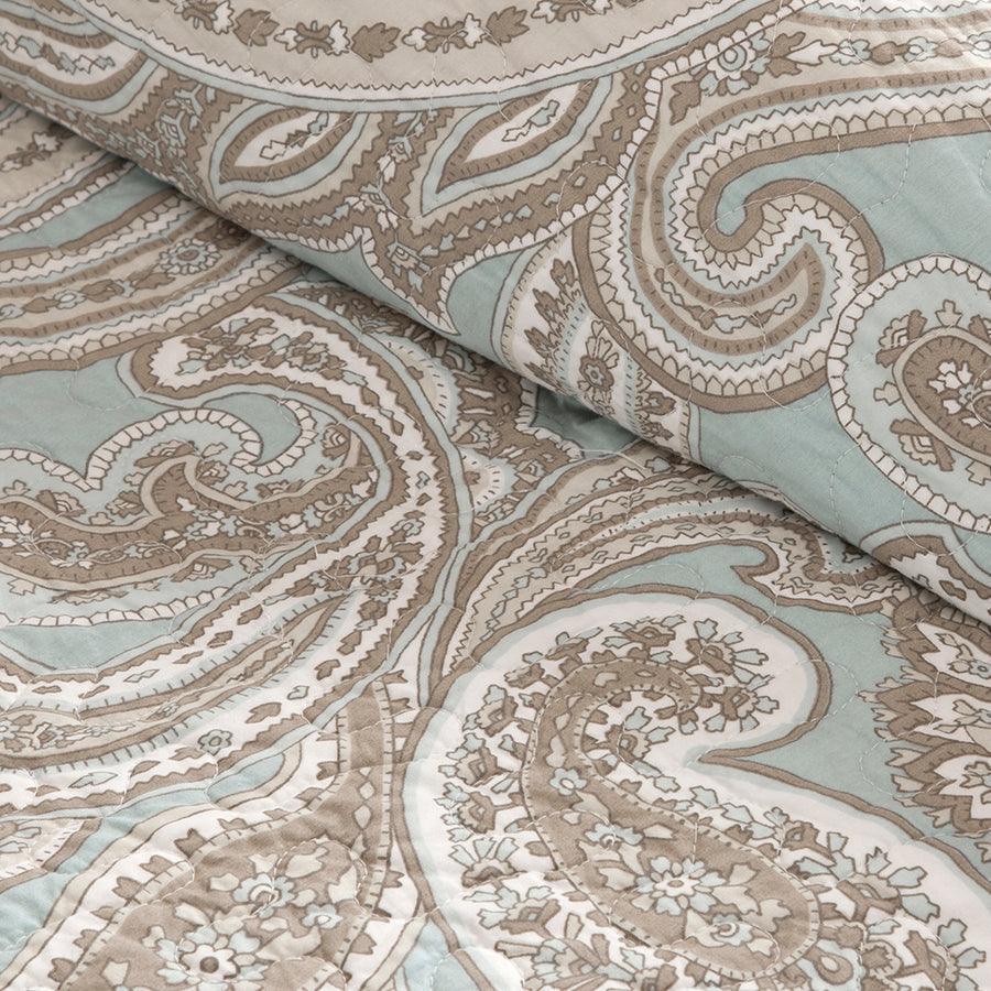 Ronan Transitional 4 Piece Coverlet Set Full/Queen Blue Olliix.com