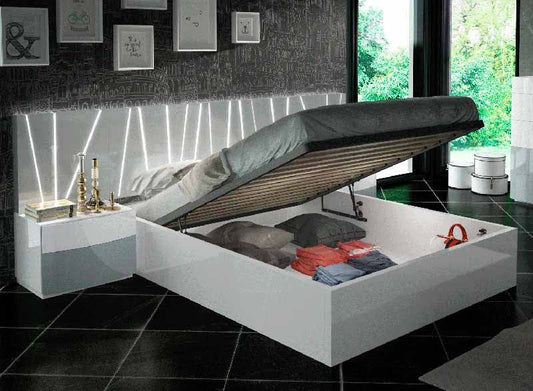 ESF Furniture - Ronda Salvador Storage Platform Eastern King Bed - RONDASSPEKB ESF Furniture