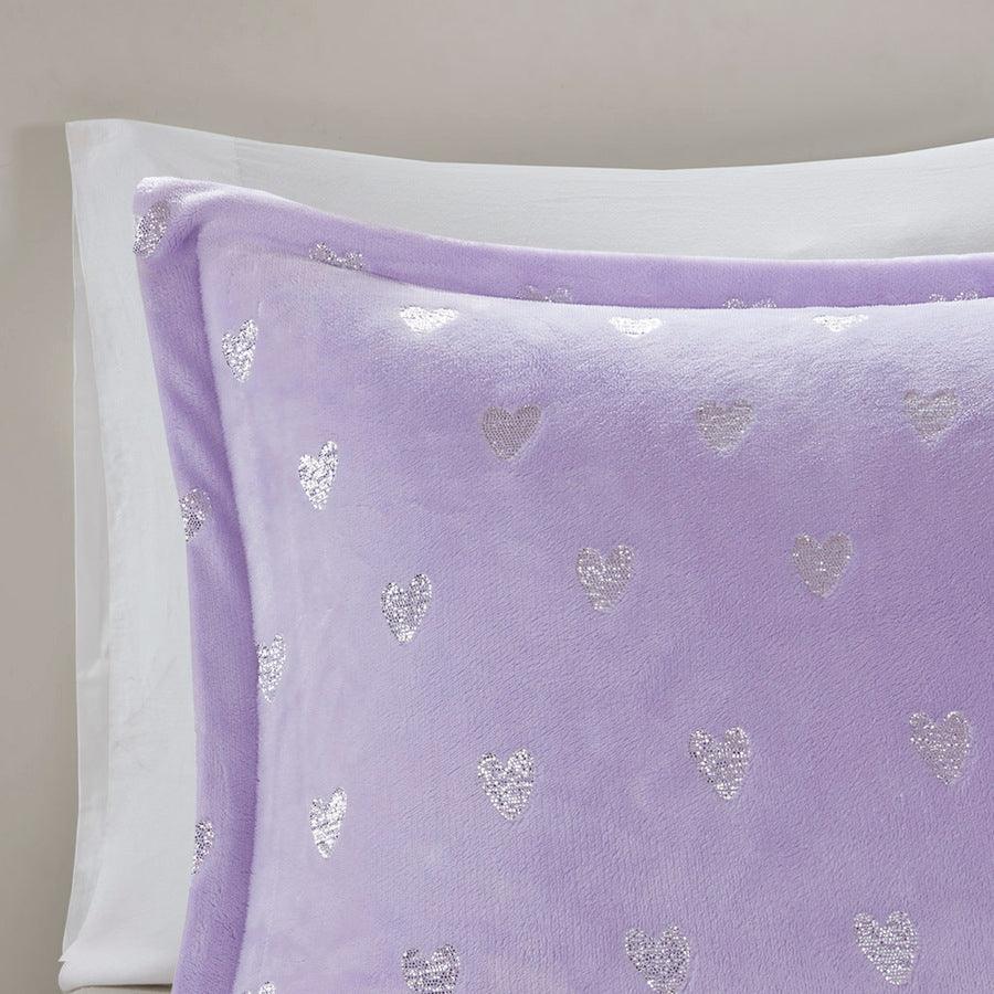 Rosalie Full/Queen Comforter (Set) Purple/Silver Olliix.com