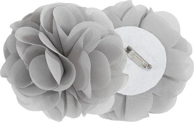 Rosette 84 H Floral Embellished Cuff Tab Top Solid Window Panel Gray Olliix.com