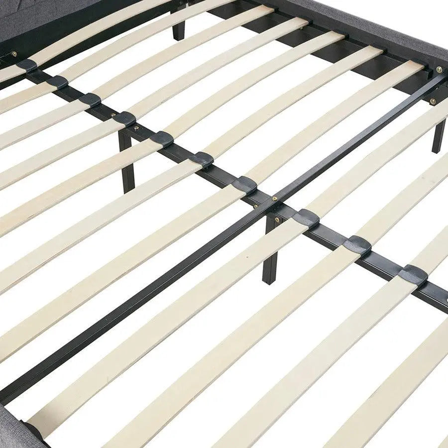 Rowen Quilted Upholestered 40.7 " H  Platform Bed Charcoal Olliix.com