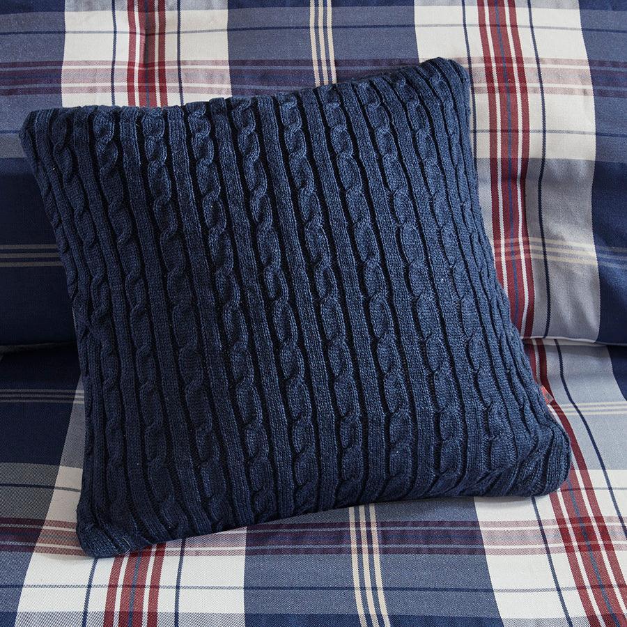 Ryland Full/Queen Oversized Plaid Print Comforter Set Blue Olliix.com