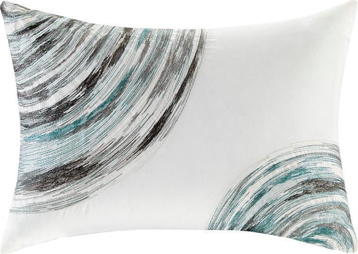 Saben 26 " W Complete Comforter and Cotton Sheet Set Aqua Queen Olliix.com