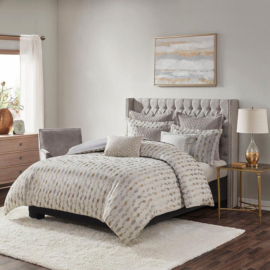 Sanctuary Comforter Set Taupe|Gold King Olliix.com