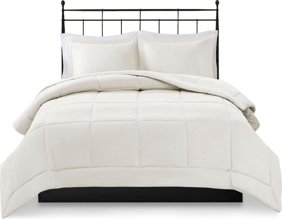 Sarasota Casual Microcell Down Alternative Comforter Mini Set Ivory Full/Queen Olliix.com