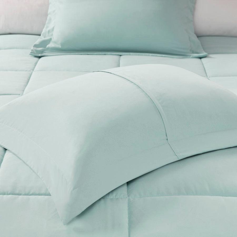 Sarasota Full/Queen Microcell Down Alternative Comforter Mini Set Seafoam Olliix.com