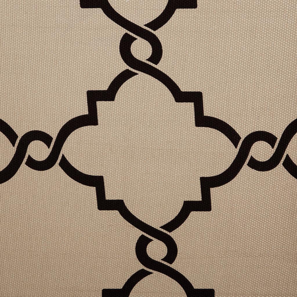 Saratoga 108 H Fretwork Print Grommet Top Window Curtain Khaki Olliix.com