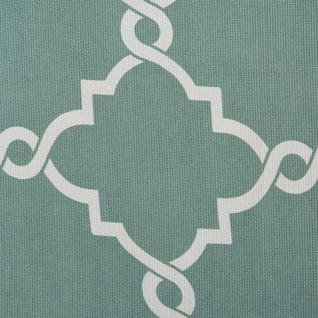 Saratoga 108 H Fretwork Print Grommet Top Window Curtain Seafoam Olliix.com