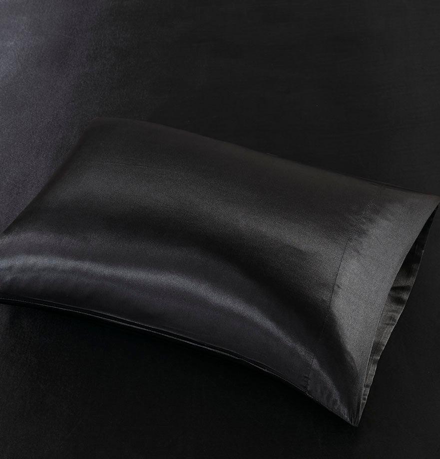 Satin Cal King Sheet Set Black Olliix.com