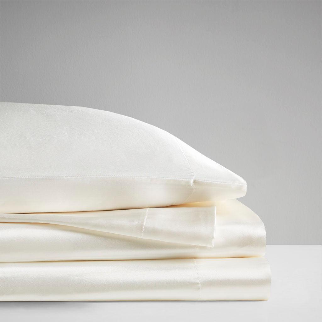 Satin Cal King Sheet Set Ivory Olliix.com