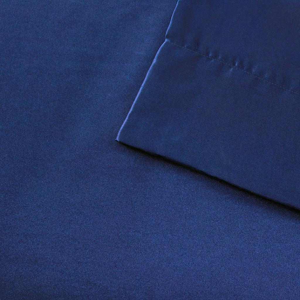 Satin Cal King Sheet Set Navy Olliix.com