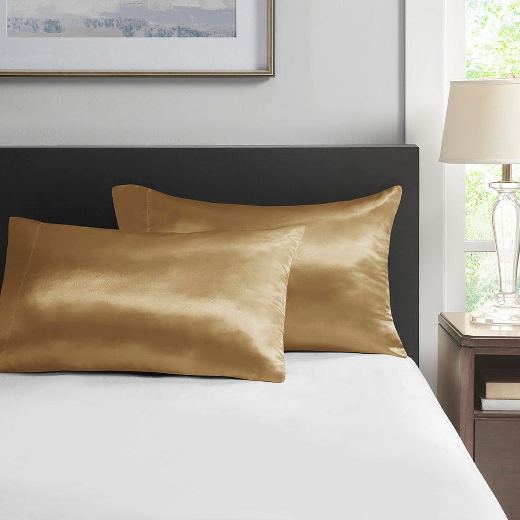 Satin King Pillowcase Gold Olliix.com