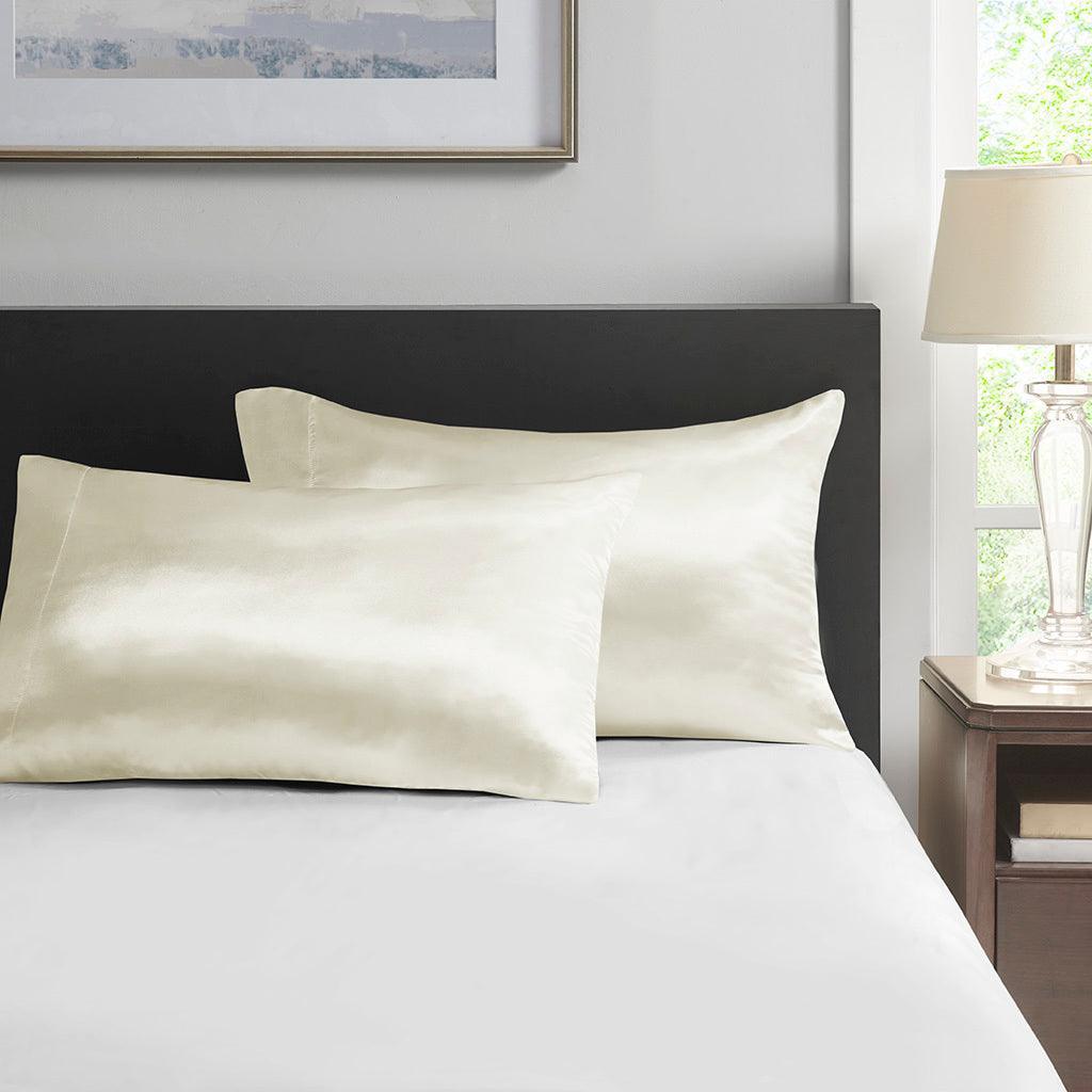 Satin King Pillowcase Ivory Olliix.com