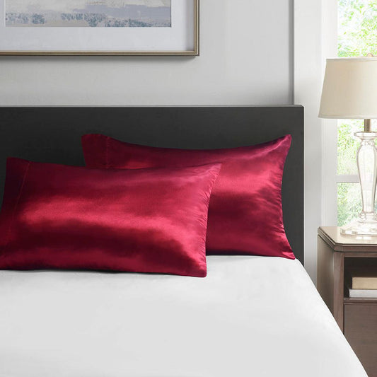 Satin King Pillowcase Red Olliix.com