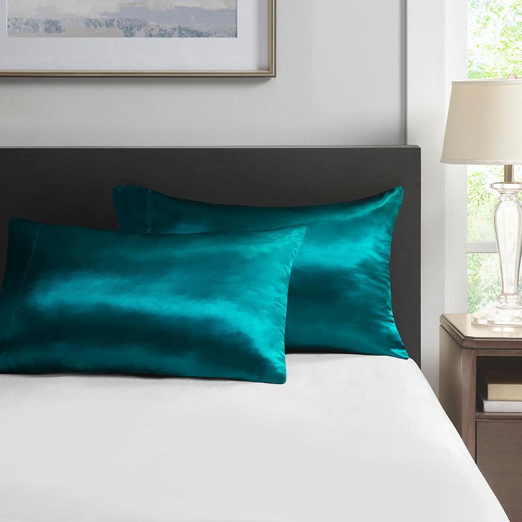 Satin King Pillowcase Teal Olliix.com