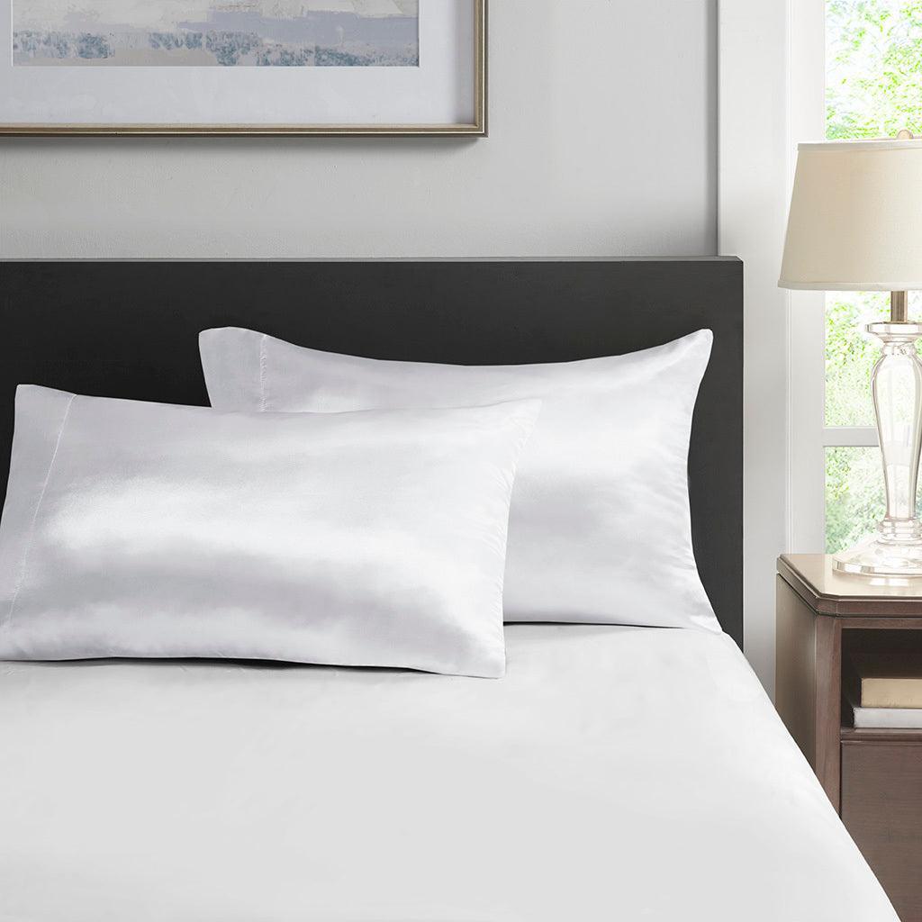 Satin King Pillowcase White Olliix.com