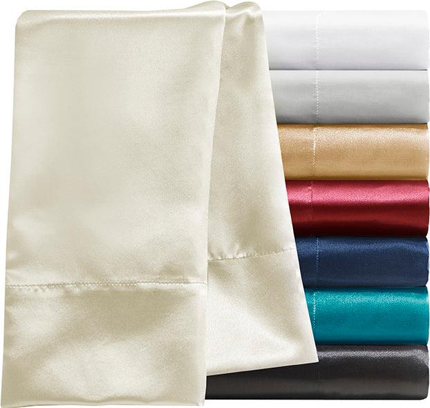 Satin Standard Pillowcase Ivory Olliix.com