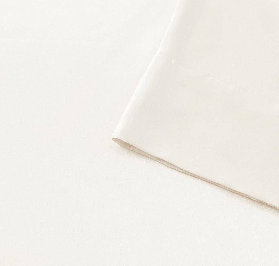 Satin Wrinkle-Free Luxurious 6-Piece Sheet Set King Ivory Olliix.com