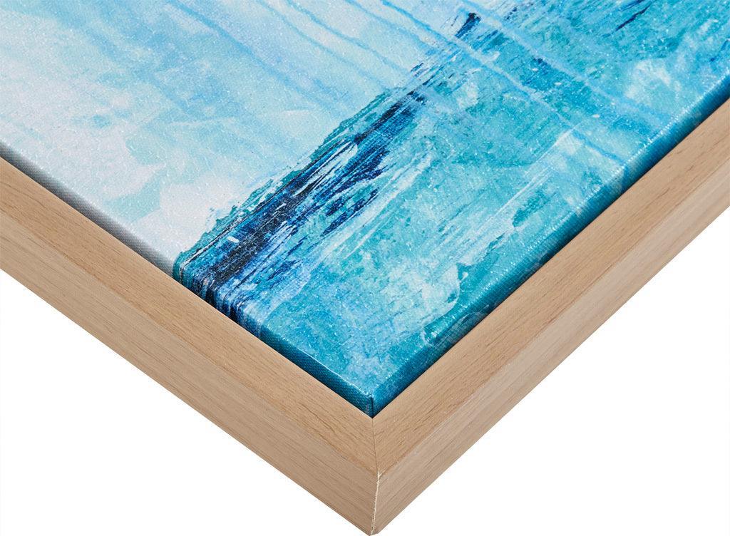 Seascape Gel Coat Framed Canvas 4 piece Set Blue Olliix.com