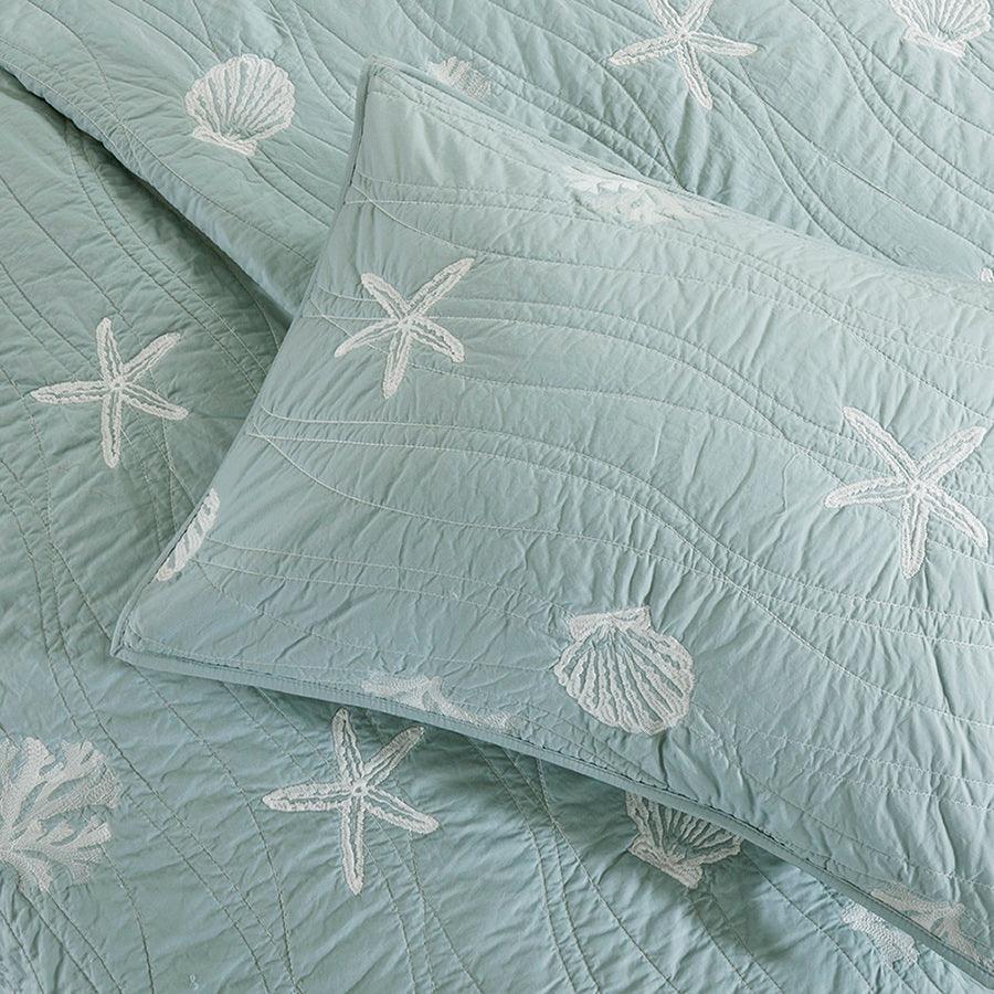 Seaside Full/Queen 4 Piece Coverlet Set Seafoam Olliix.com