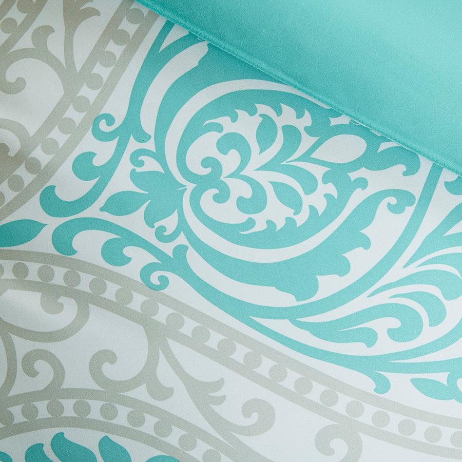 Senna 20 " D Comforter Set Aqua Twin/Twin XL Olliix.com