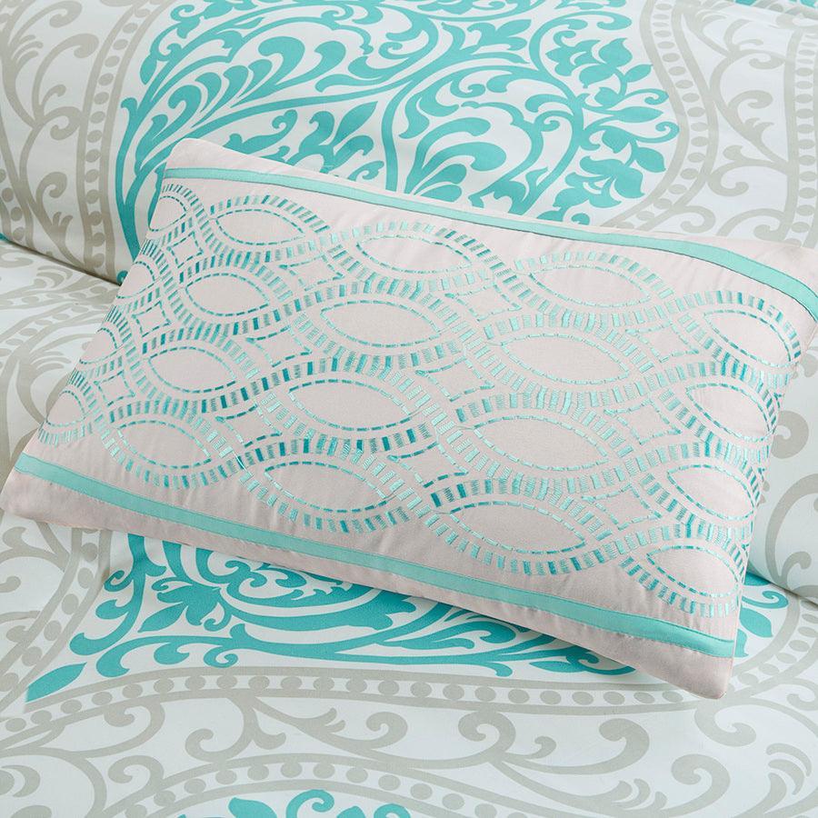 Senna 20 " D Comforter Set Aqua Twin/Twin XL Olliix.com