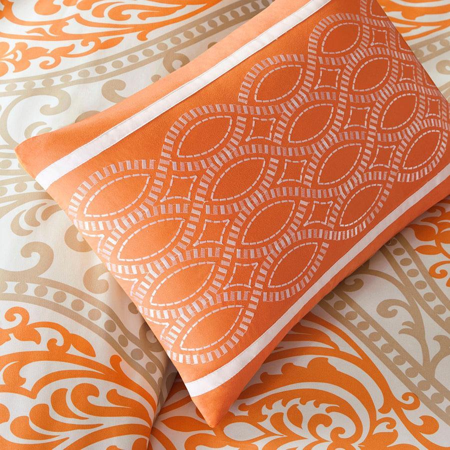 Senna Comforter Set Orange King/Cal King Olliix.com