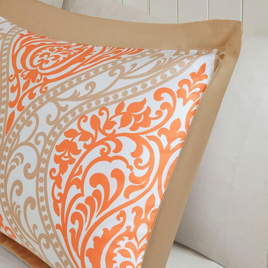 Senna Comforter Set Orange King/Cal King Olliix.com