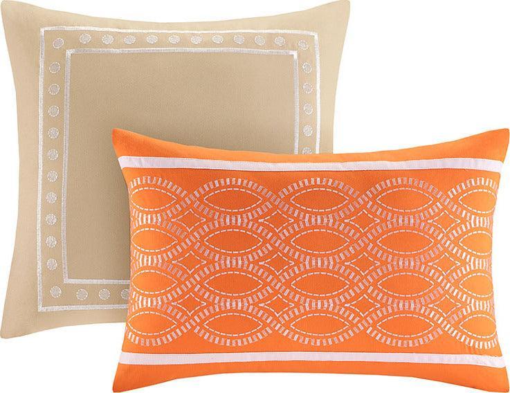 Senna Comforter Set Orange King/Cal King Olliix.com