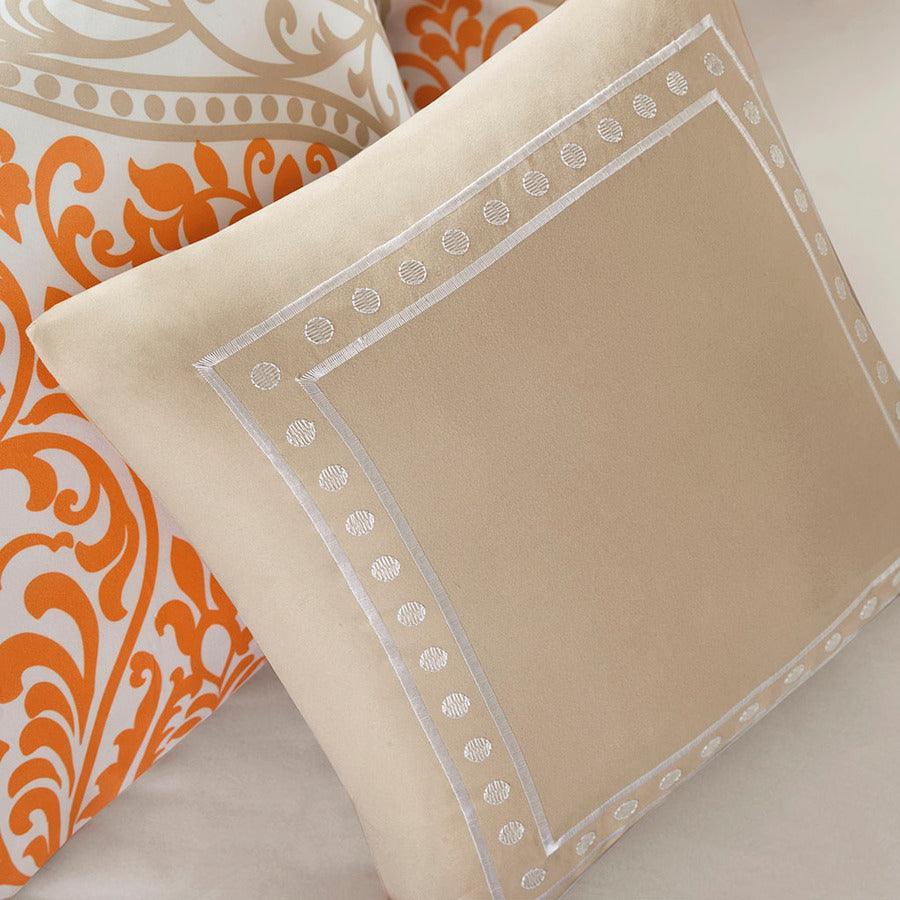 Senna Full/Queen Comforter Set Orange Olliix.com