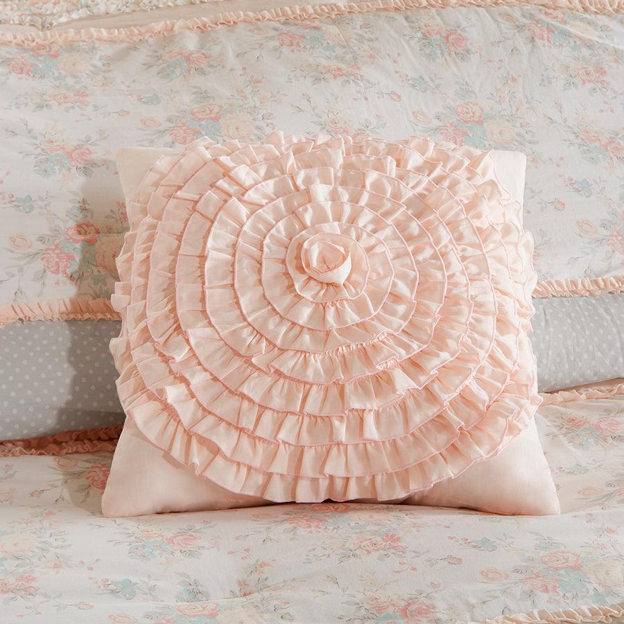 Serendipity Casual Cotton Percale Comforter Set Coral Cal King Olliix.com