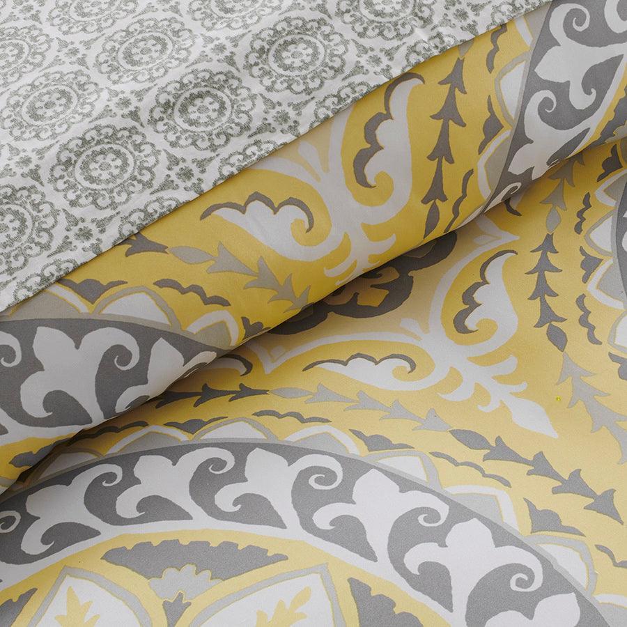 Serenity 26 " W Complete Comforter and Cotton Sheet Set Yellow Queen Olliix.com