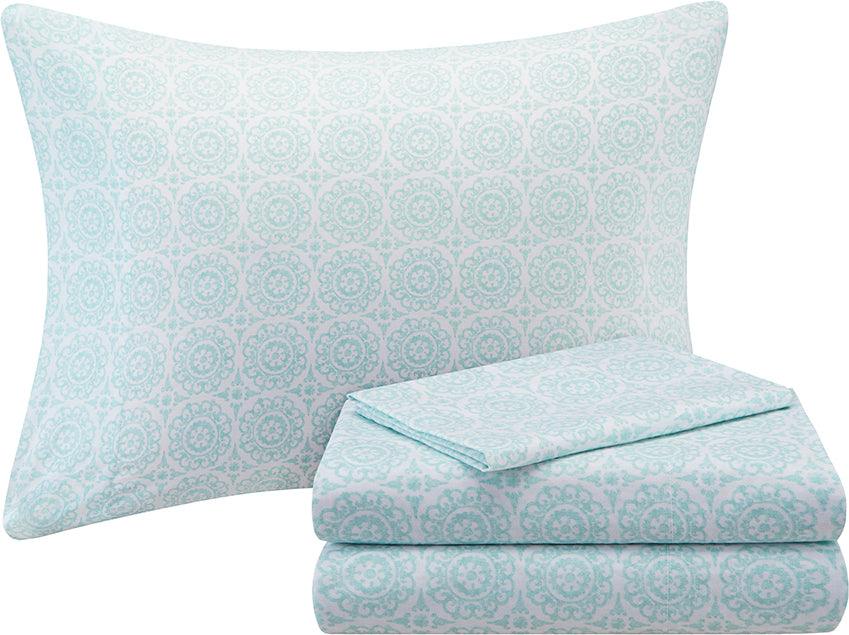 Serenity Complete 26 " W Comforter and Cotton Sheet Set Coral Queen Olliix.com