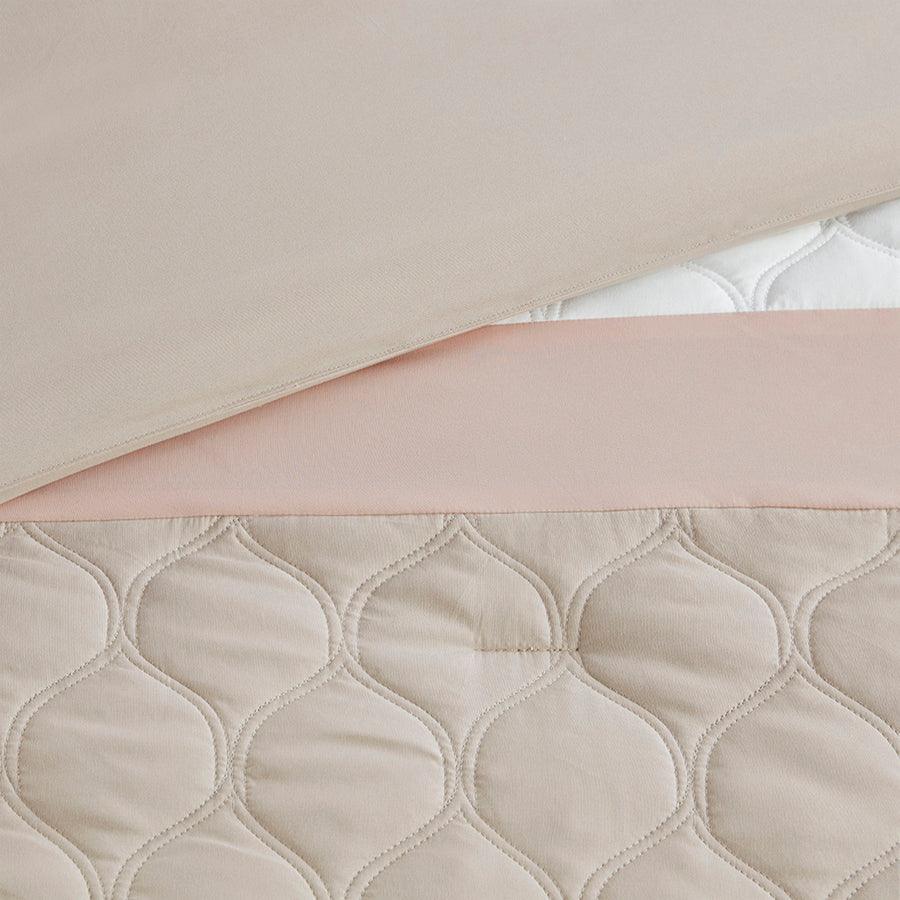 Shawnee 8 Piece 20 " D Comforter Set Blush Queen Olliix.com