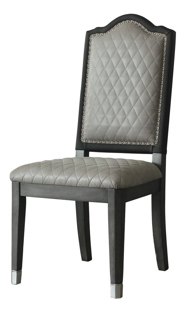 Acme Furniture House Beatrice Side Chair in Charcoal (Set of 2) 68812 ACME East