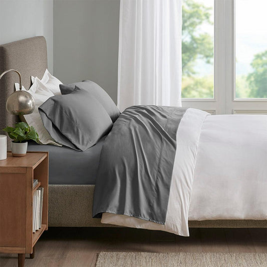 Smart Cool Microfiber Full Sheet Set Gray Olliix.com