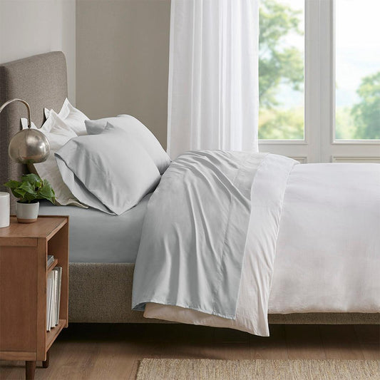 Smart Cool Microfiber Full Sheet Set Light Gray Olliix.com