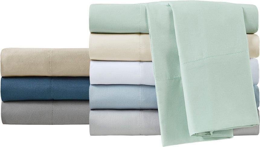 Smart Cool Microfiber Sheet Set Twin Blue Olliix.com