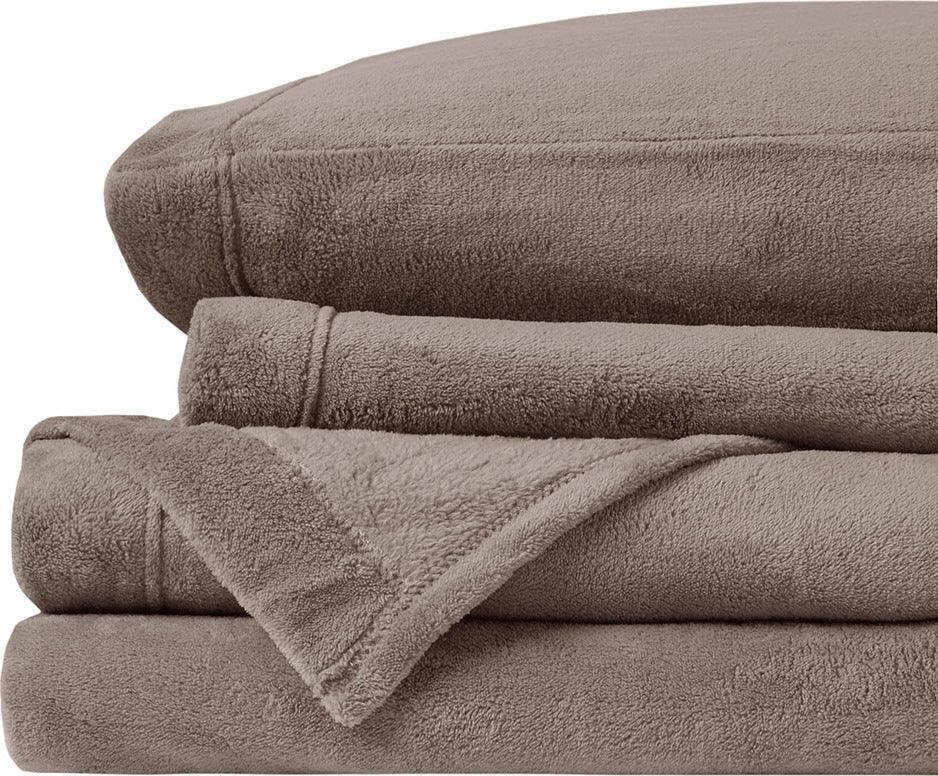 Soloft King Micro Plush Sheet Set Brown Olliix.com