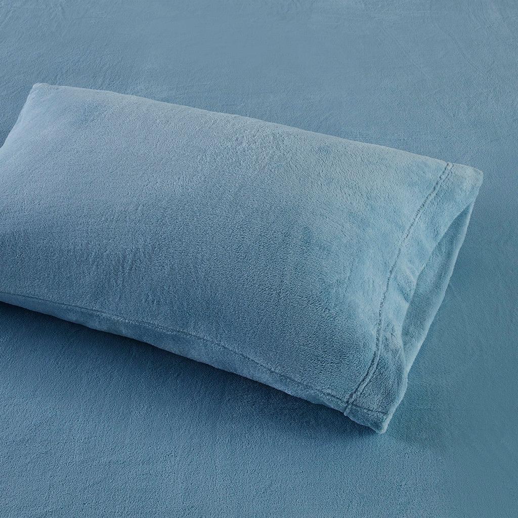 Soloft Plush Full Sheet Set Blue Olliix.com