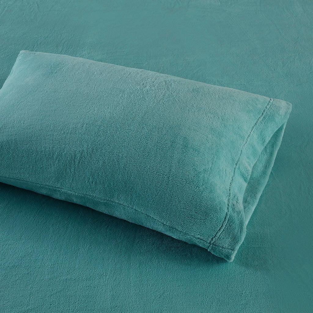 Soloft Plush Full Sheet Set Teal Olliix.com