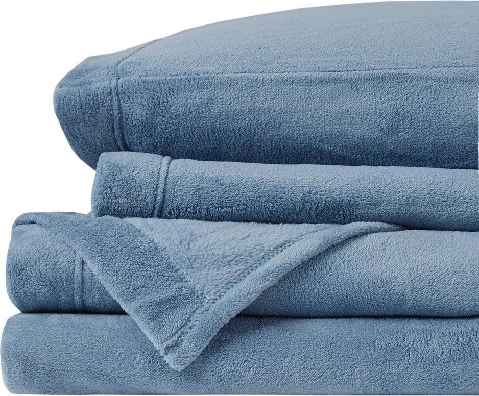 Soloft Plush King Sheet Set Blue Olliix.com